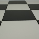Victorian Black & White Chequerboard 96x96 mm Victorian Kitchen Tiles